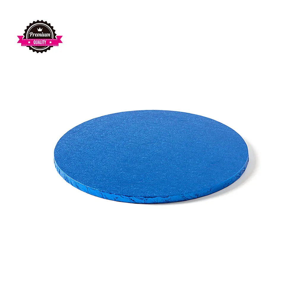 CAKE BOARD TONDO DECORA BLU 25 CM X H 1,2 CM - Sweet Sweet Way Ostia