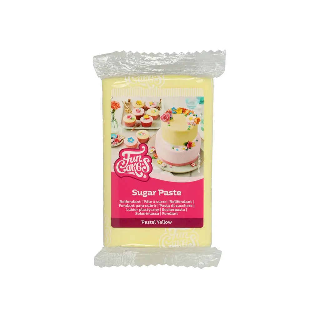 PASTA DI ZUCCHERO PASTEL YELLOW FUNCAKES 250 G - Sweet Sweet Way Ostia (7475726385398)